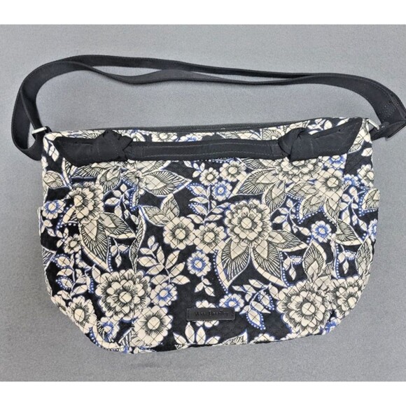 Vera Bradley Shoulder Bag Snow Lotus Hadley On the Go Satchel Retired - Picture 2 of 8